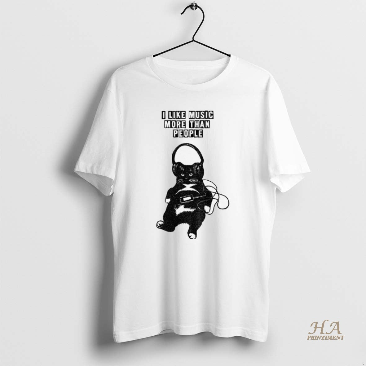 Official Black Cat I Like Music More Than People T-Shirts, Hoodie, Sweatshirt | InkNestWear.com
