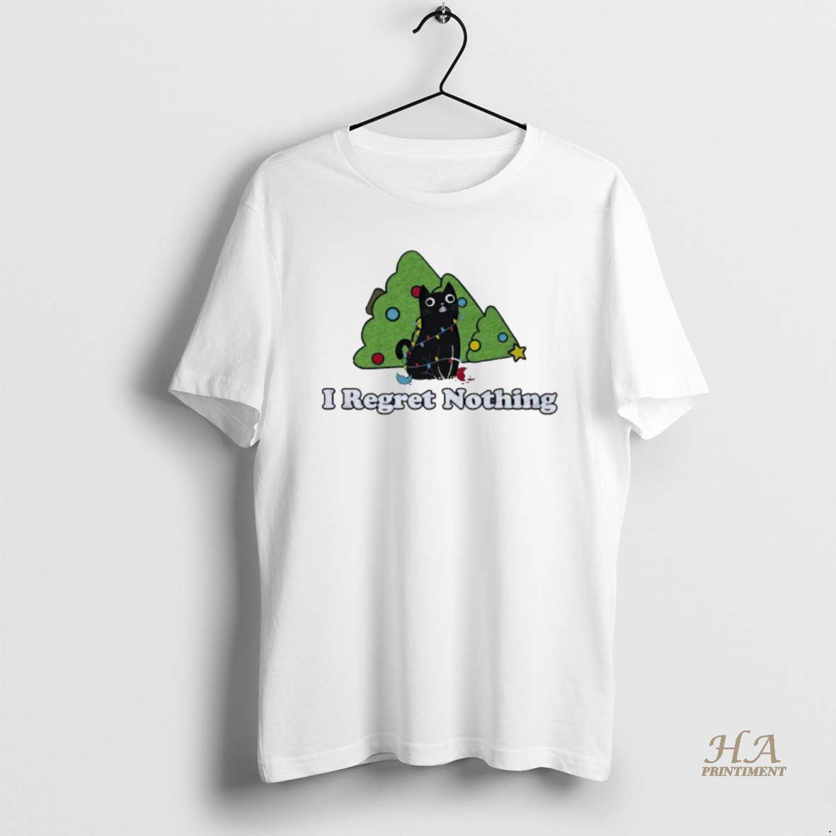 Official Black Cat I Regret Nothing Christmas T-Shirts, Hoodie, Sweatshirt | InkNestWear.com