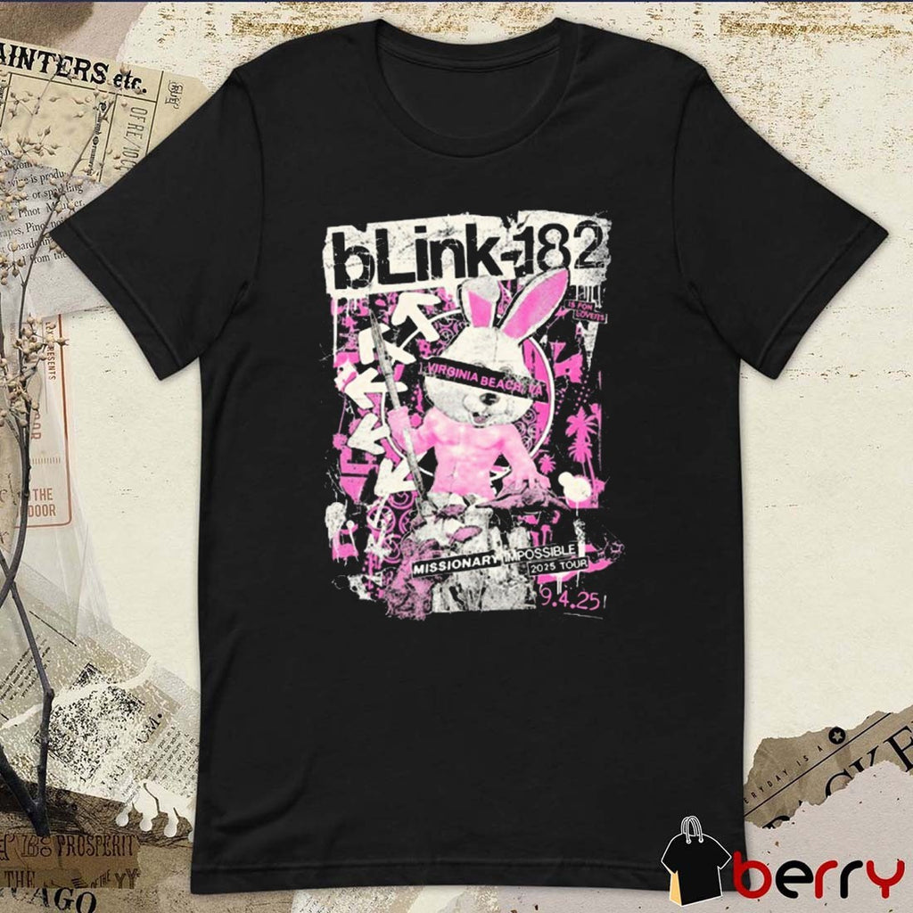 Blink 182 Missionary Impossible 2025 Tour September 4 2025 In Virginia Beach VA t-shirt