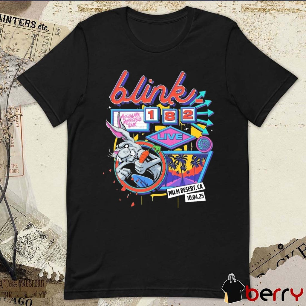 Blink 182 Missionary Impossible Tour Palm Desert CA On October 4 2025 t-shirt