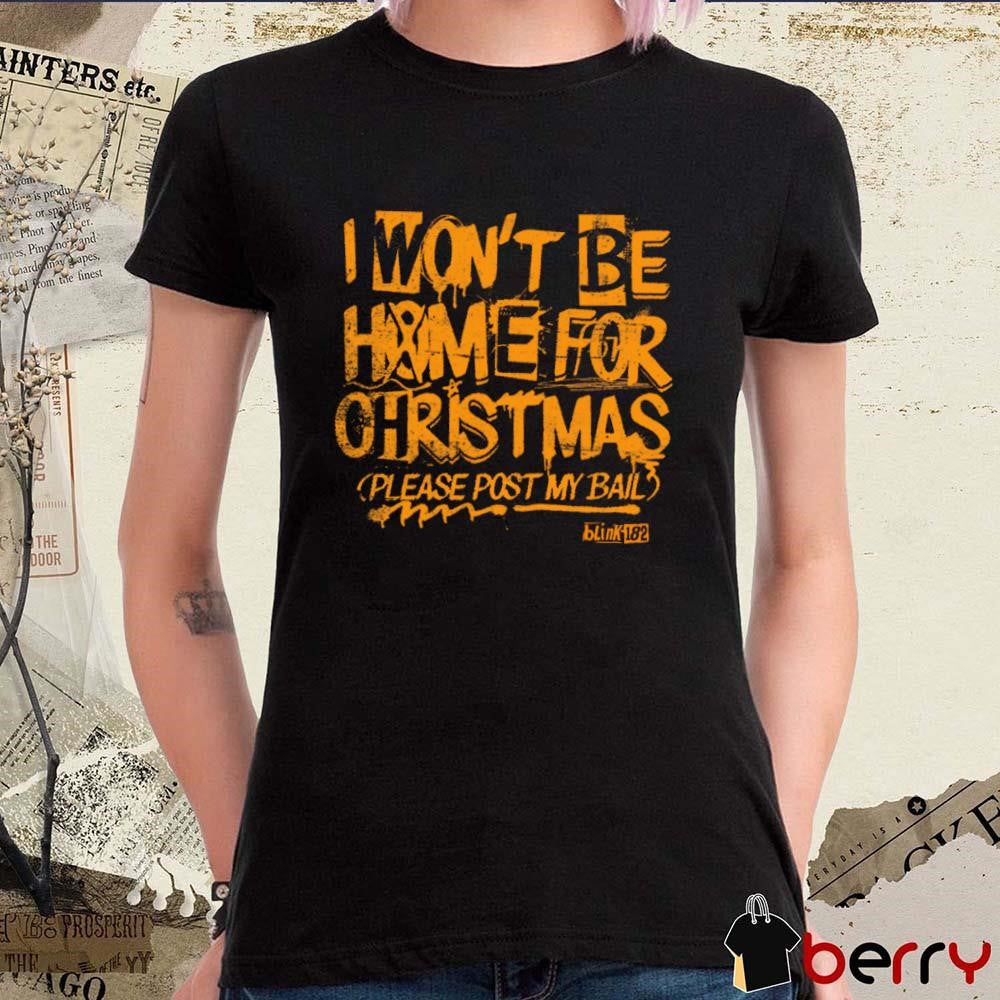 Blink-182 Santa Jail I Won’t Be Home For Christmas Please Post My Bail 2024 t-shirt