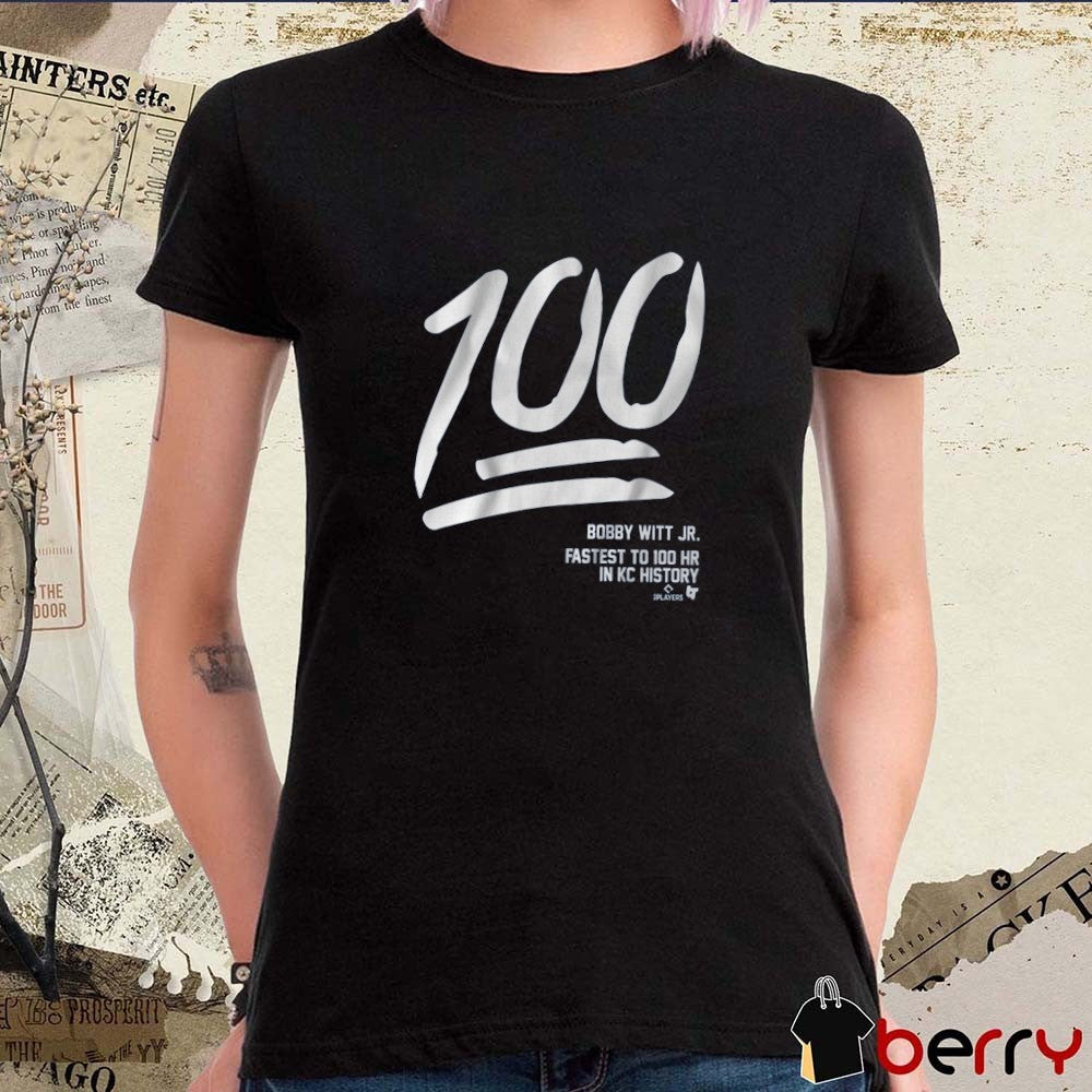 Bobby Witt Jr 100 Fastest To 100 Hr In KC History Kansas City Royals MLB t-shirt