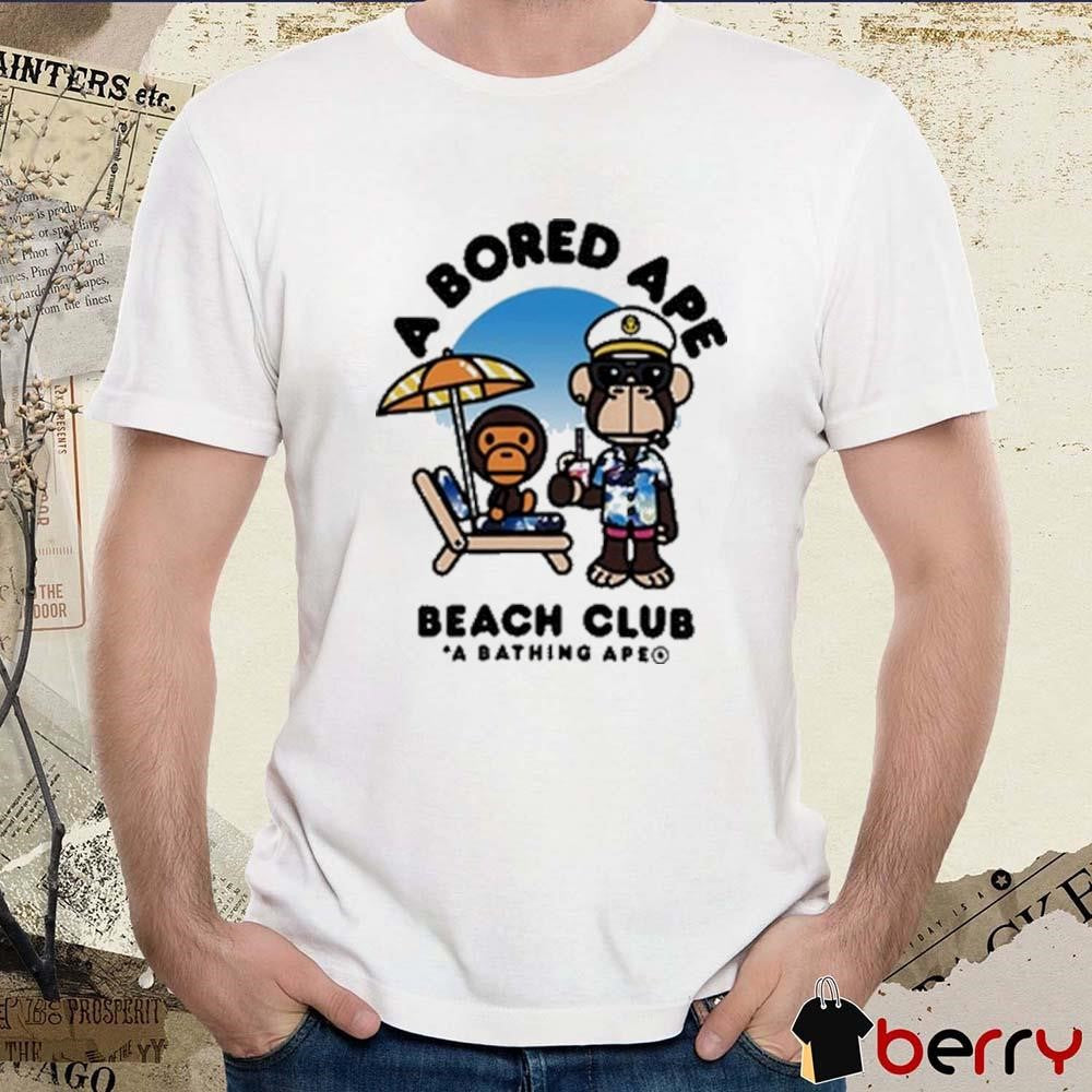 Bored Ape Yacht Club A Bored Ape Beach Club A Bathing Ape t-shirt