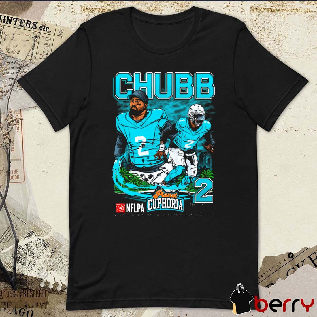 Bradley Chubb Miami Dolphins NFL Planet Euphoria Artwork t-shirt