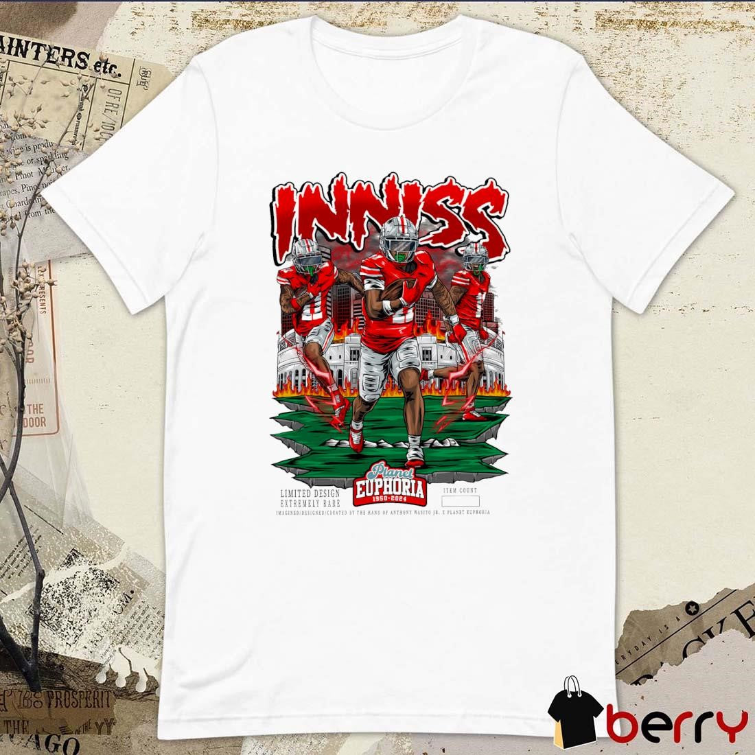 Brandon Inniss Ohio State Buckeyes Planet Euphoria Artwork t-shirt