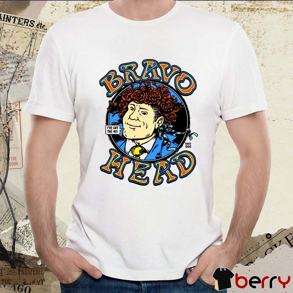 Bravo Head I’ve Got The 411 Boss Dog Painting t-shirt