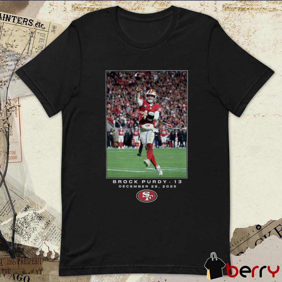 Brock Purdy San Francisco 49ers NFL Flash Features Week 17 December 28 2025 Graphic t-shirt