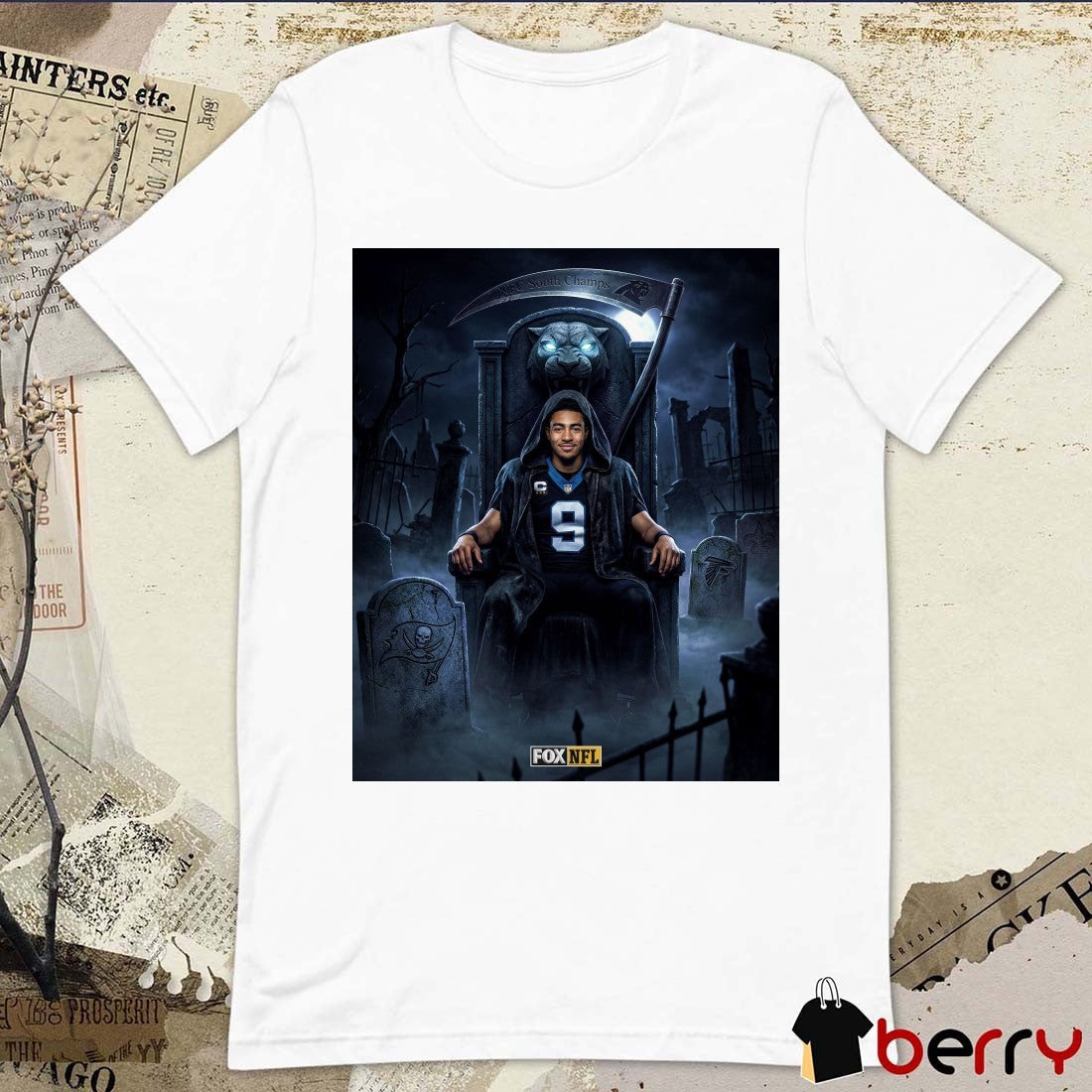 Bryce Young Carolina Panthers Clinching NFC South Division Title Fox NFL Poster t-shirt