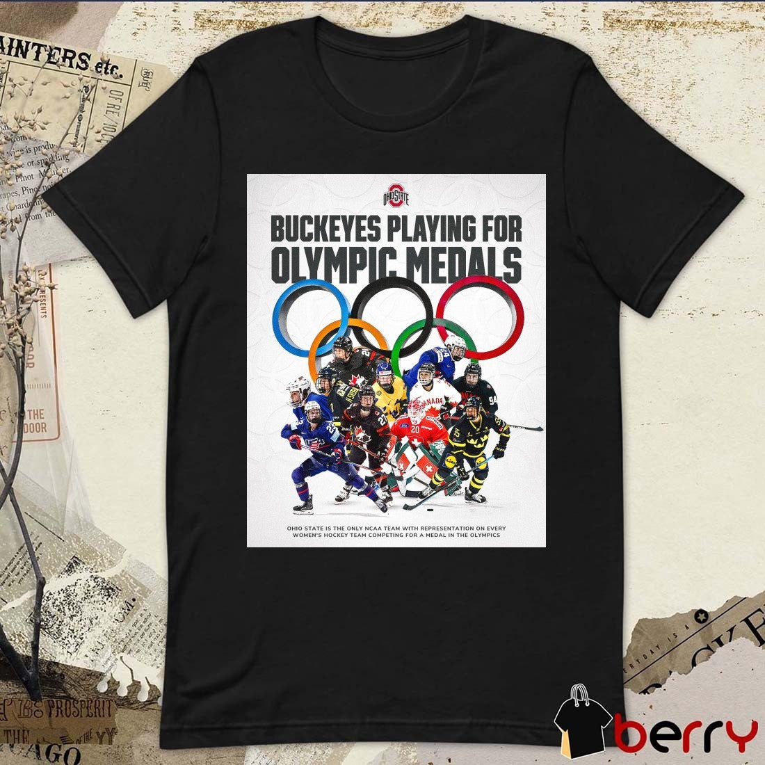 Buckeyes Playing For Olympics for Women’s Hockey Medals 2026 Poster t-shirt