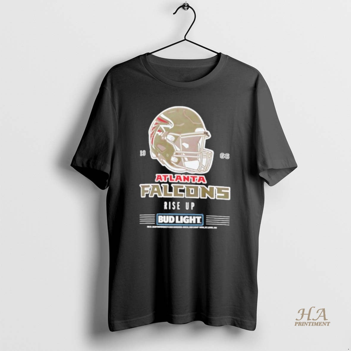 Official Bud Light X Atlanta Falcons Rise Up Helmet T-Shirts, Hoodie, Sweatshirt | InkNestWear.com