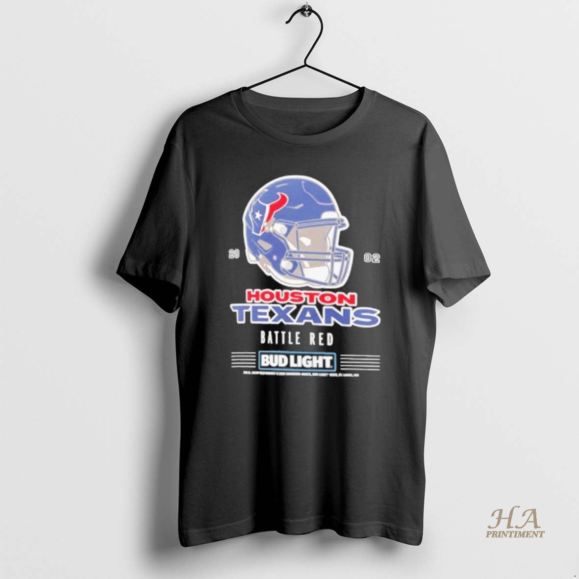 Official Bud Light X Houston Texans Battle Red Helmet T-Shirts, Hoodie, Sweatshirt | InkNestWear.com