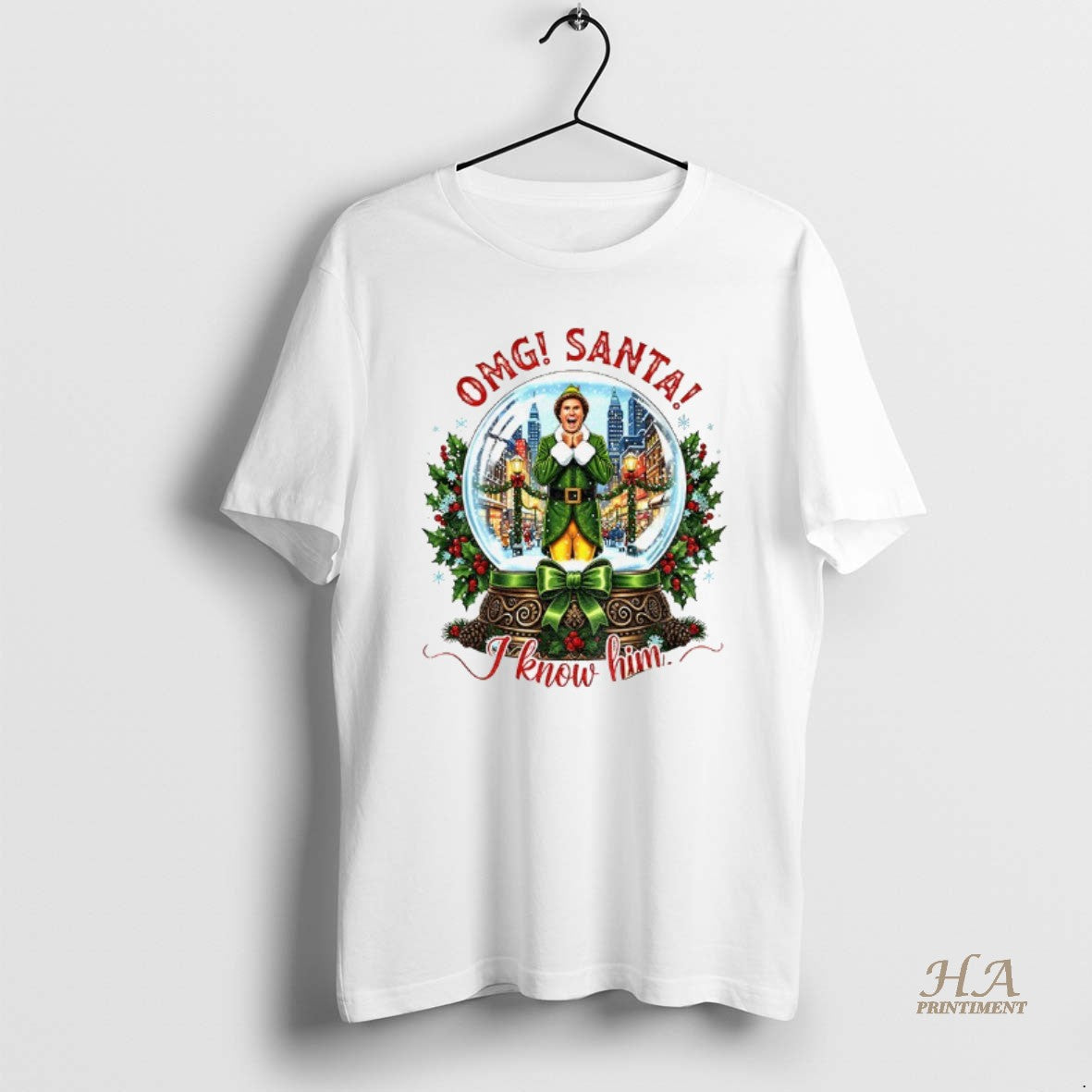 Official Buddy The Elf Omg Santa I Know Him Merry Christmas T-Shirts, Hoodie, Sweatshirt | InkNestWear.com