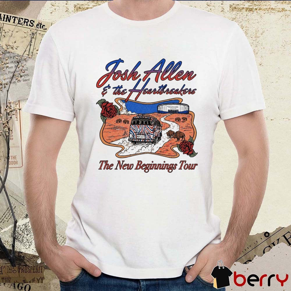 Buffalo Bills Josh Allen and The Heartbreakers The New Beginnings Tour 2026-27 t-shirt