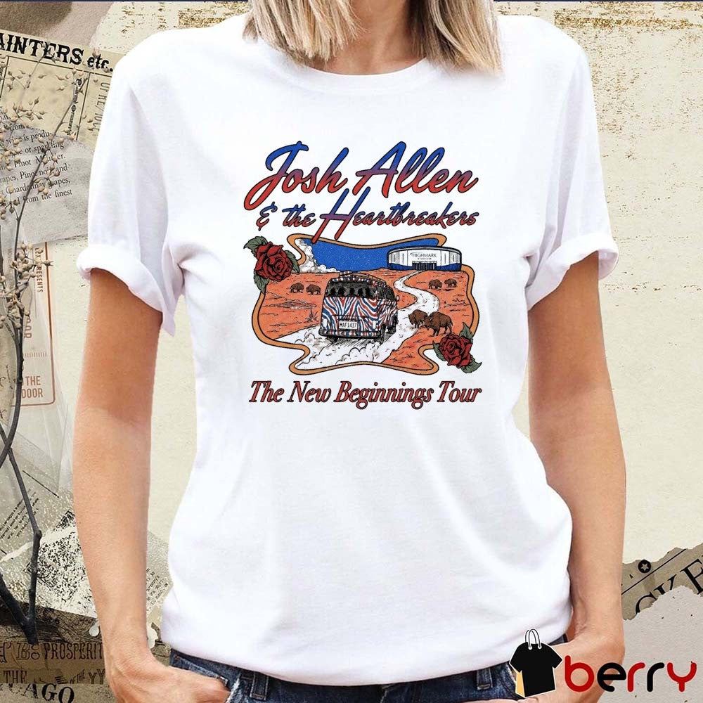 Buffalo Bills Josh Allen and The Heartbreakers The New Beginnings Tour 2026-27 t-shirt