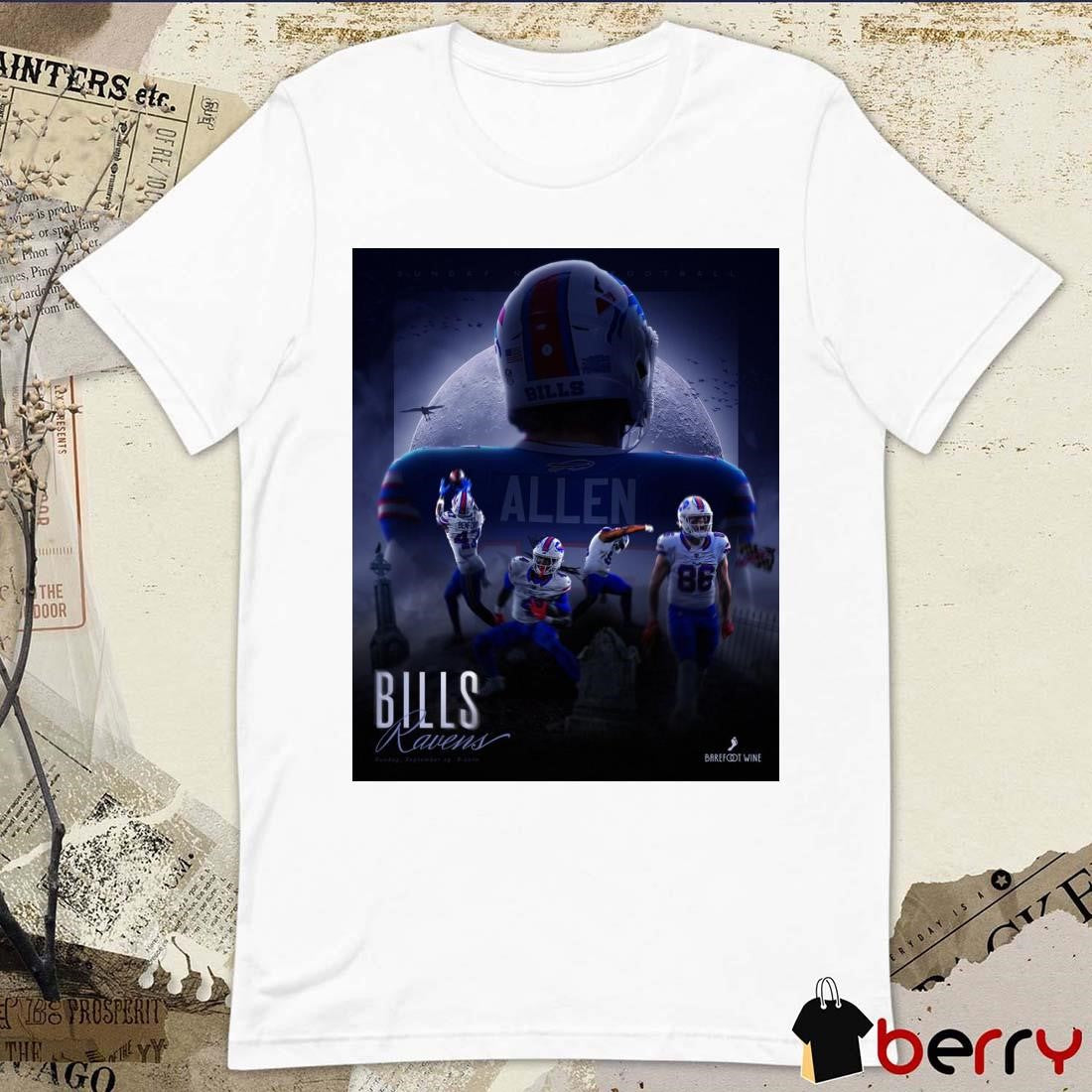Buffalo Bills Vs Baltimore Ravens September 29- 024 In Baltimore MD Tour Poster t-shirt