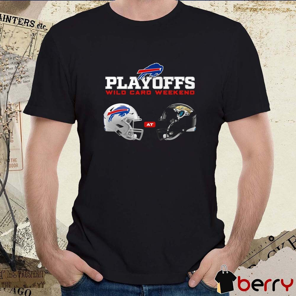 Buffalo Bills Vs Jacksonville Jaguars NFL Playoffs Wild Card Weekend 2025 Helmets t-shirt