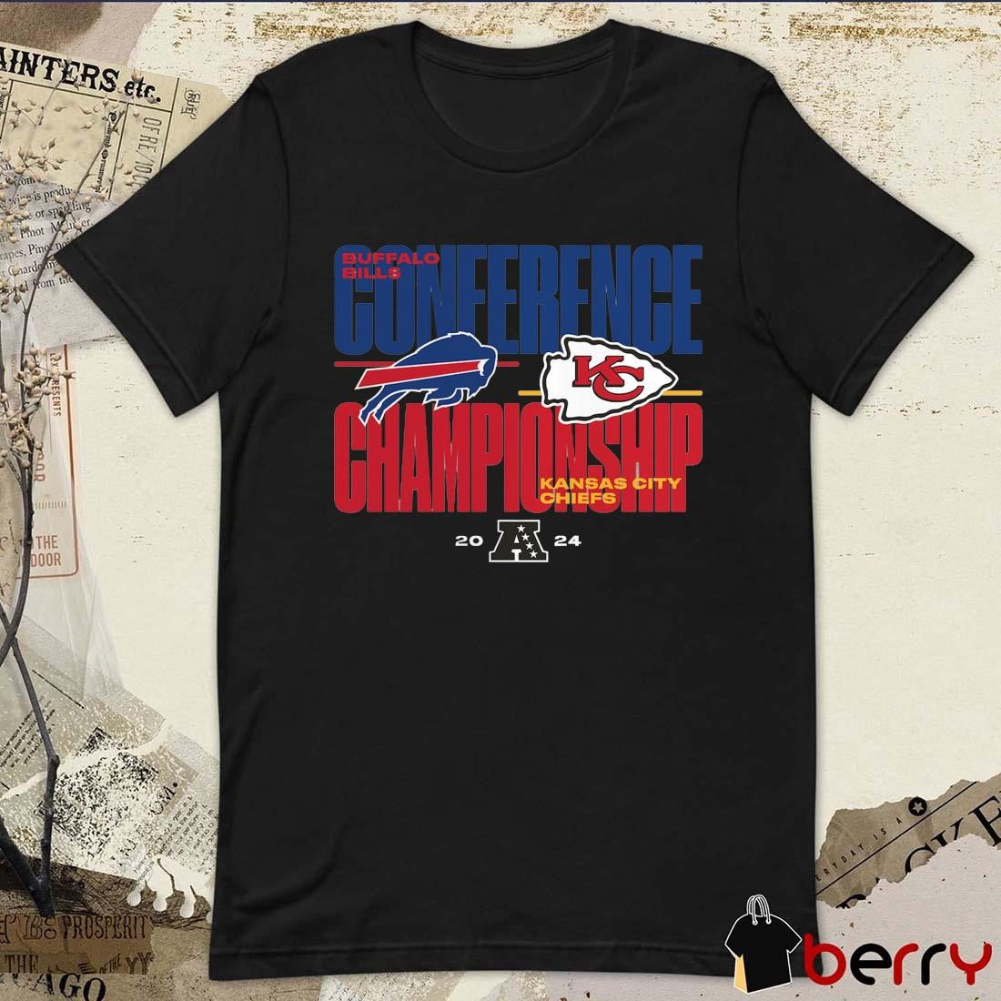 Buffalo Bills vs. Kansas City Chiefs NFL 2024 AFC Championship Game Matchup t-shirt