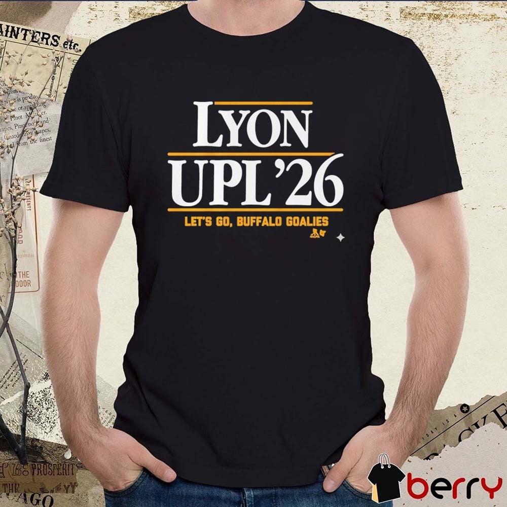 Buffalo Sabres Alex Lyon and Ukko-Pekka Luukkonen Lyon-UPL ’26 Let’s Go Buffalo Goalies t-shirt