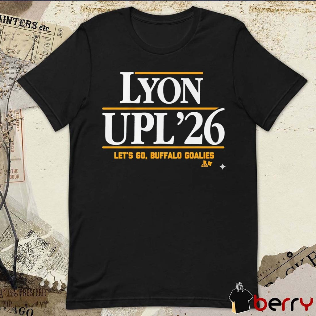 Buffalo Sabres Alex Lyon and Ukko-Pekka Luukkonen Lyon-UPL ’26 Let’s Go Buffalo Goalies t-shirt