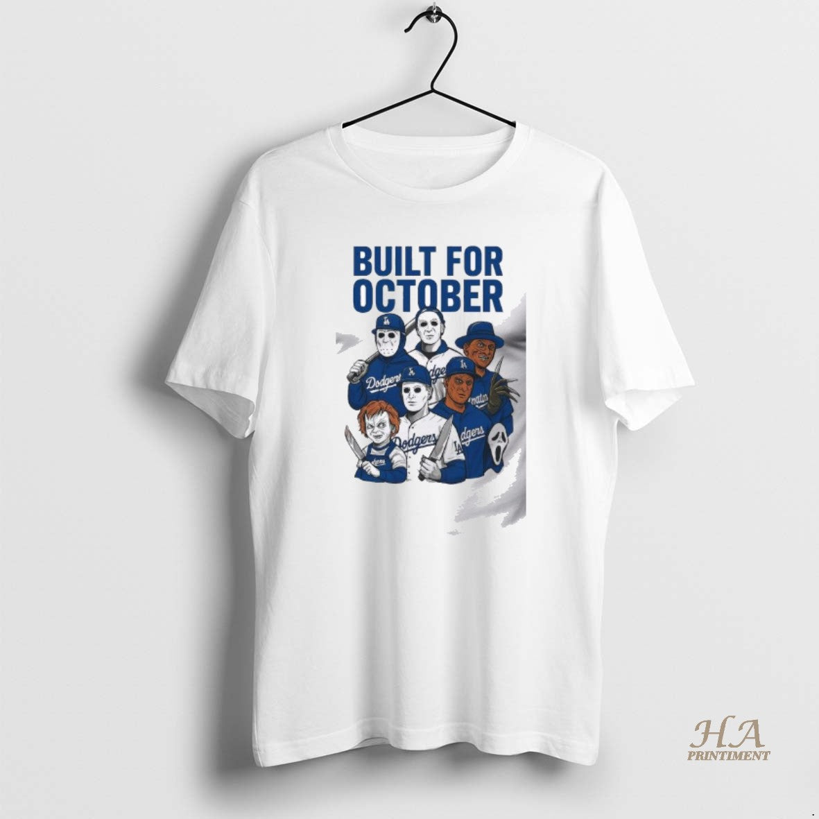 Official Built For October Los Angeles Dodgers Horror Characters 2025 T Men T-Shirts, Hoodie, Sweatshirt | InkNestWear.com