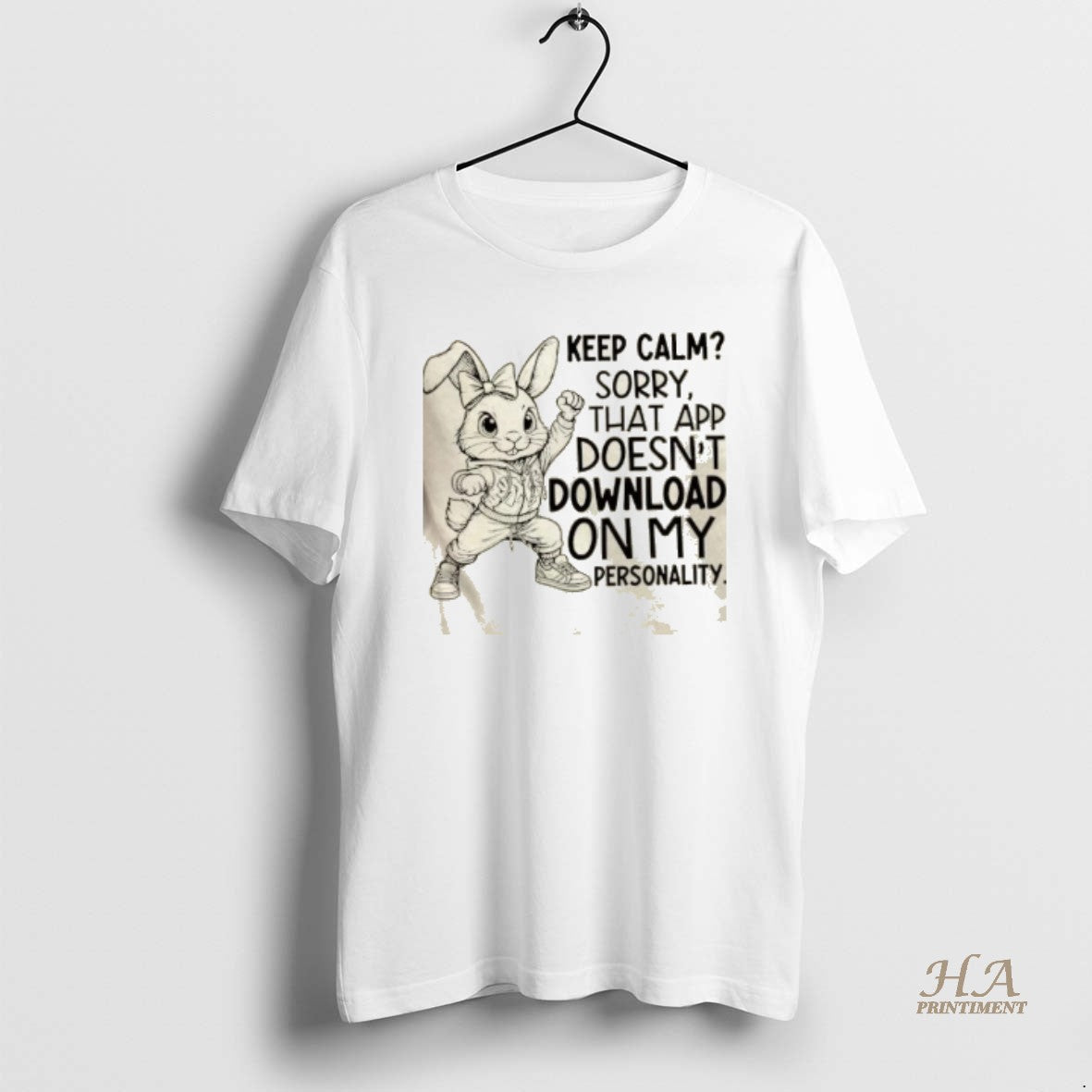 Official Bunny Keep Calm Sorry That App Doesnt Download On My Personality T-Shirts, Hoodie, Sweatshirt | InkNestWear.com