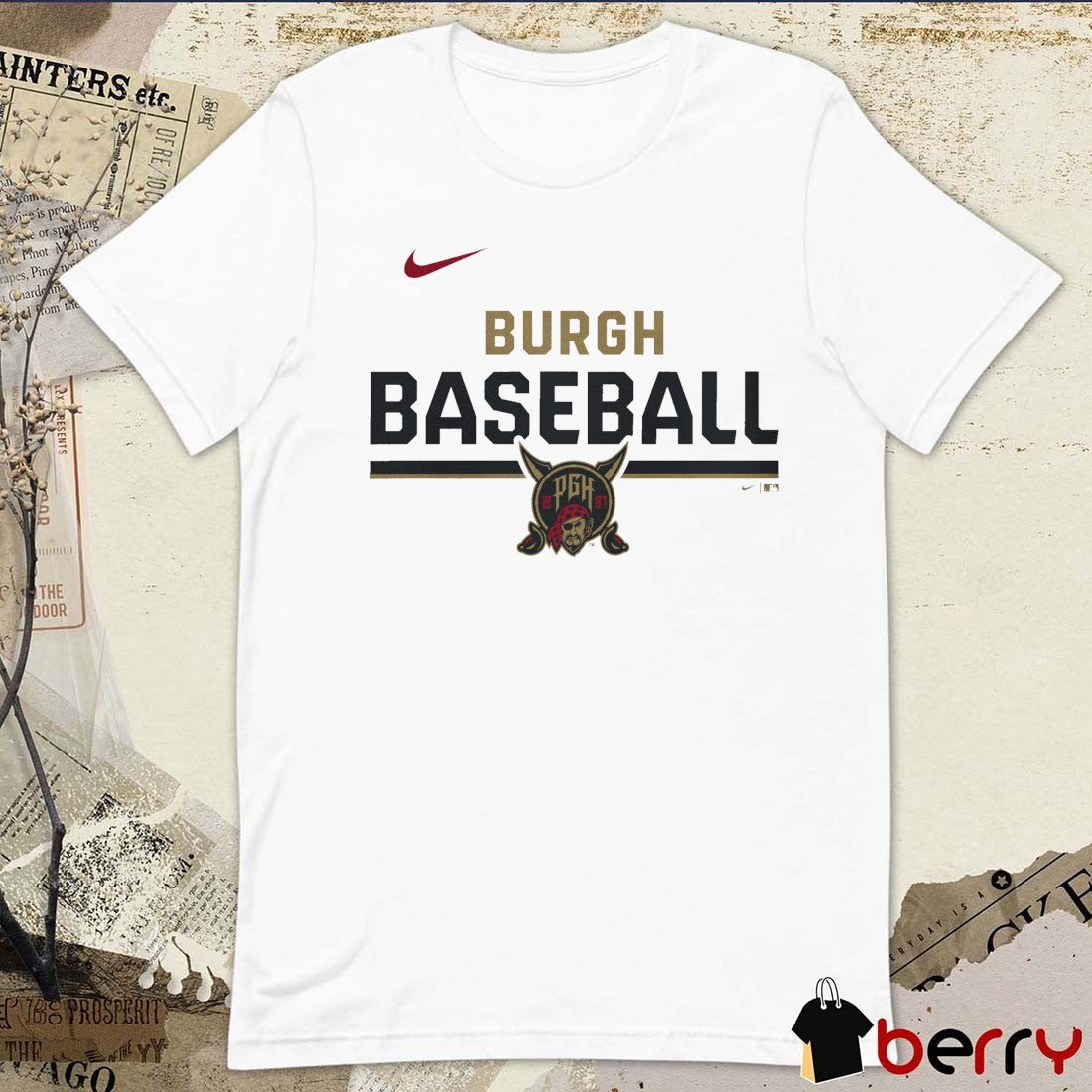 Burgh Baseball Pittsburgh Pirates MLB 2026 City Connect Stacked Team Phrase t-shirt