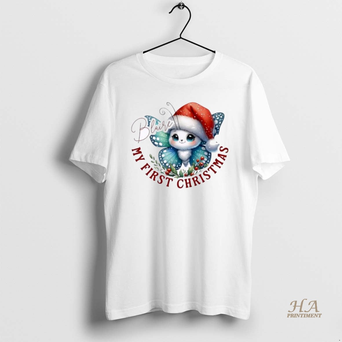 Official Butterfly Xmas Babys First Christmas Personalized Ornaments White T-Shirts, Hoodie, Sweatshirt | InkNestWear.com