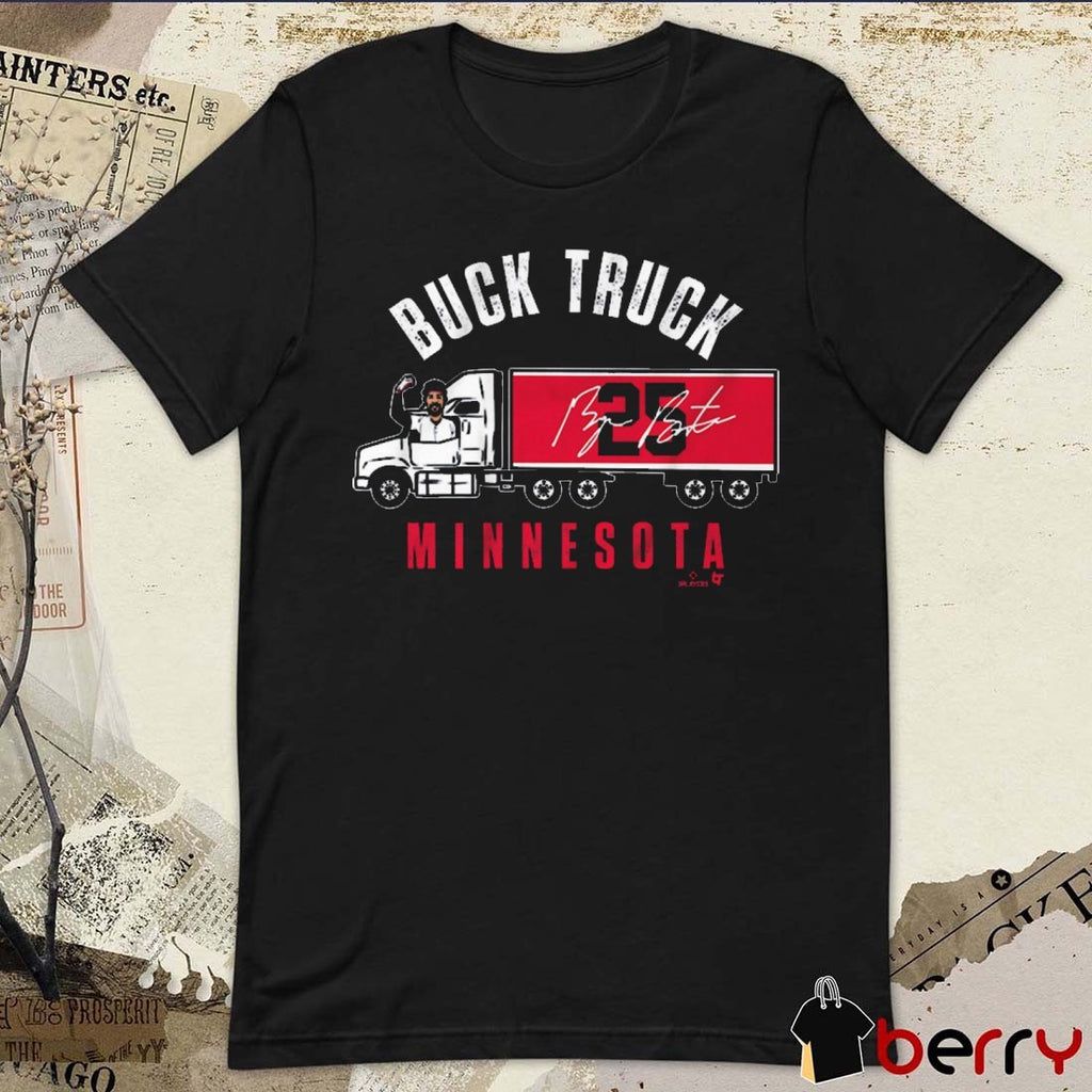Byron Buxton Buck Truck Minnesota Twins MLB Painting Signature t-shirt