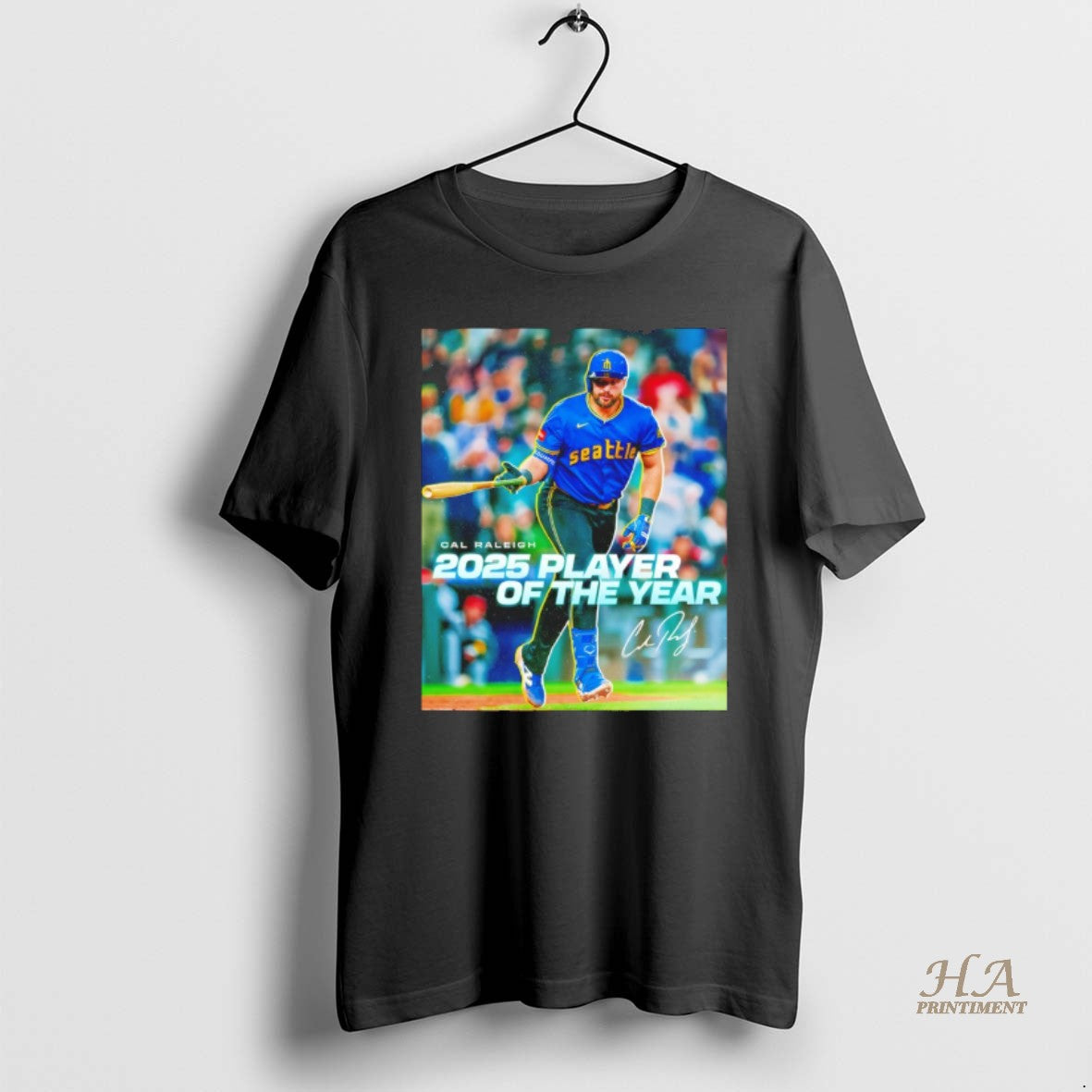 Official Cal Raleigh Big Dumper Seattle Mariners 2025 Player Of The Year Signature T-Shirts, Hoodie, Sweatshirt