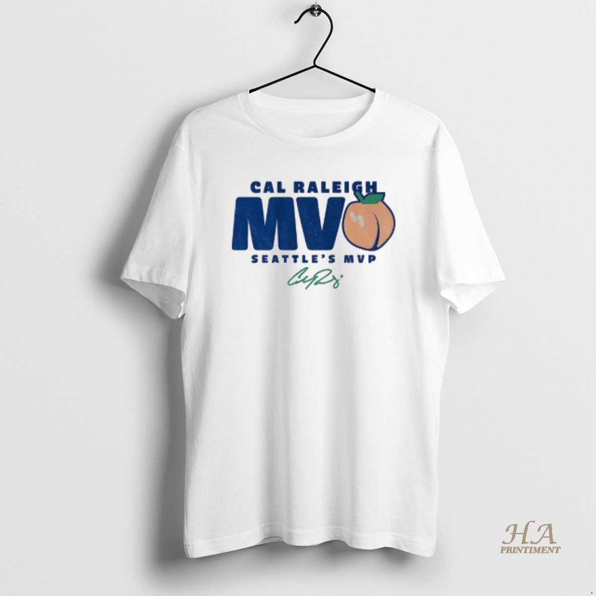 Official Cal Raleigh Seattle Mariners Mlb Baseball Mvp Peach Signature T-Shirts, Hoodie, Sweatshirt | InkNestWear.com