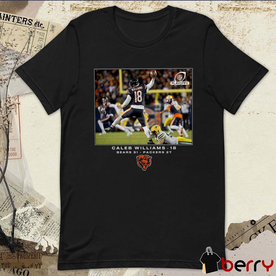 Caleb Williams Chicago Bears NFL Flash Features Wild Card Bears 31 – Packers 27 t-shirt