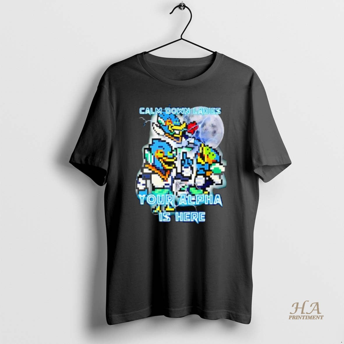 Official Calm Down Your Alpha Is Here Art T-Shirts, Hoodie, Sweatshirt | InkNestWear.com
