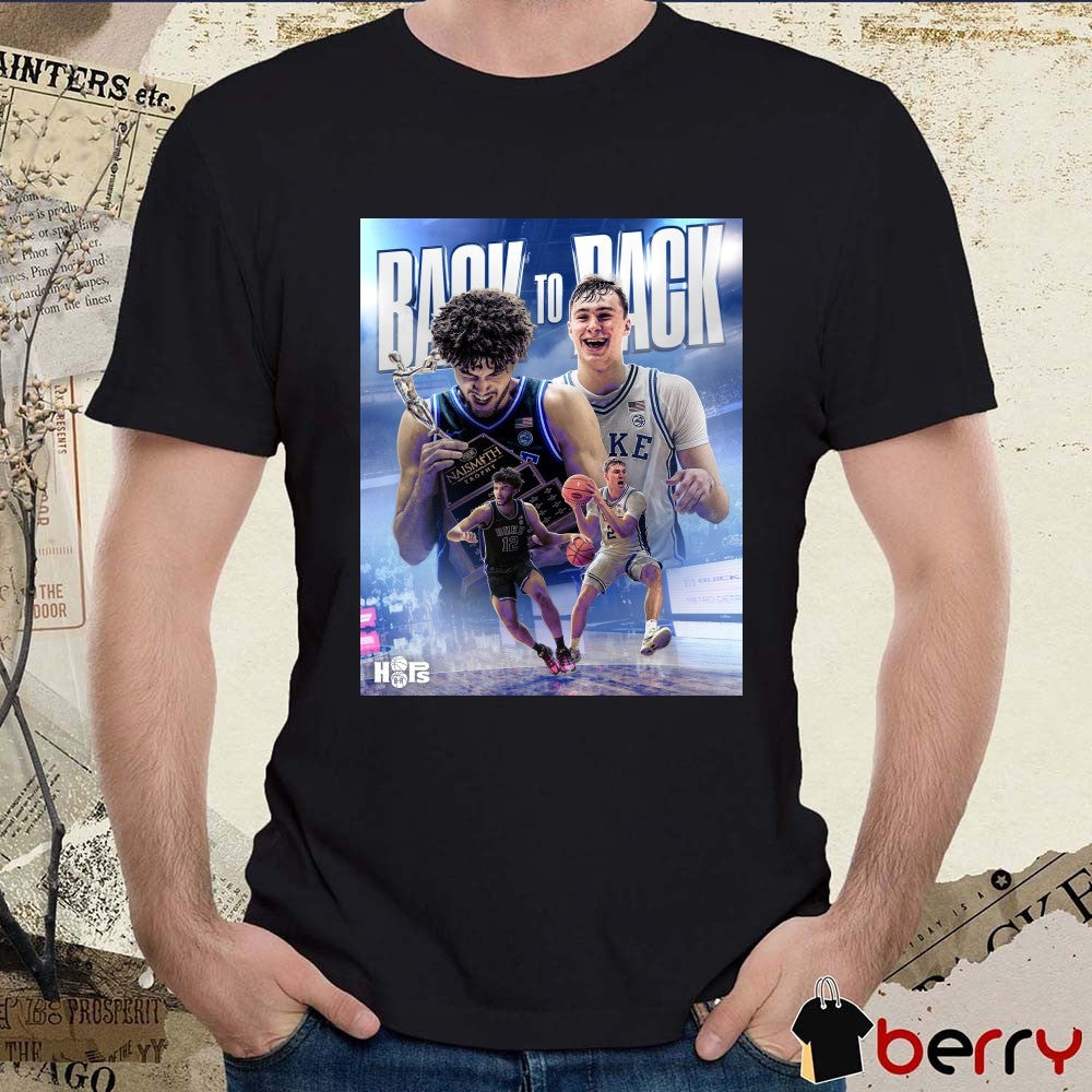 Cam Boozer Duke Back To Back 2026 Naismith Men’s College Player of the Year Poster t-shirt