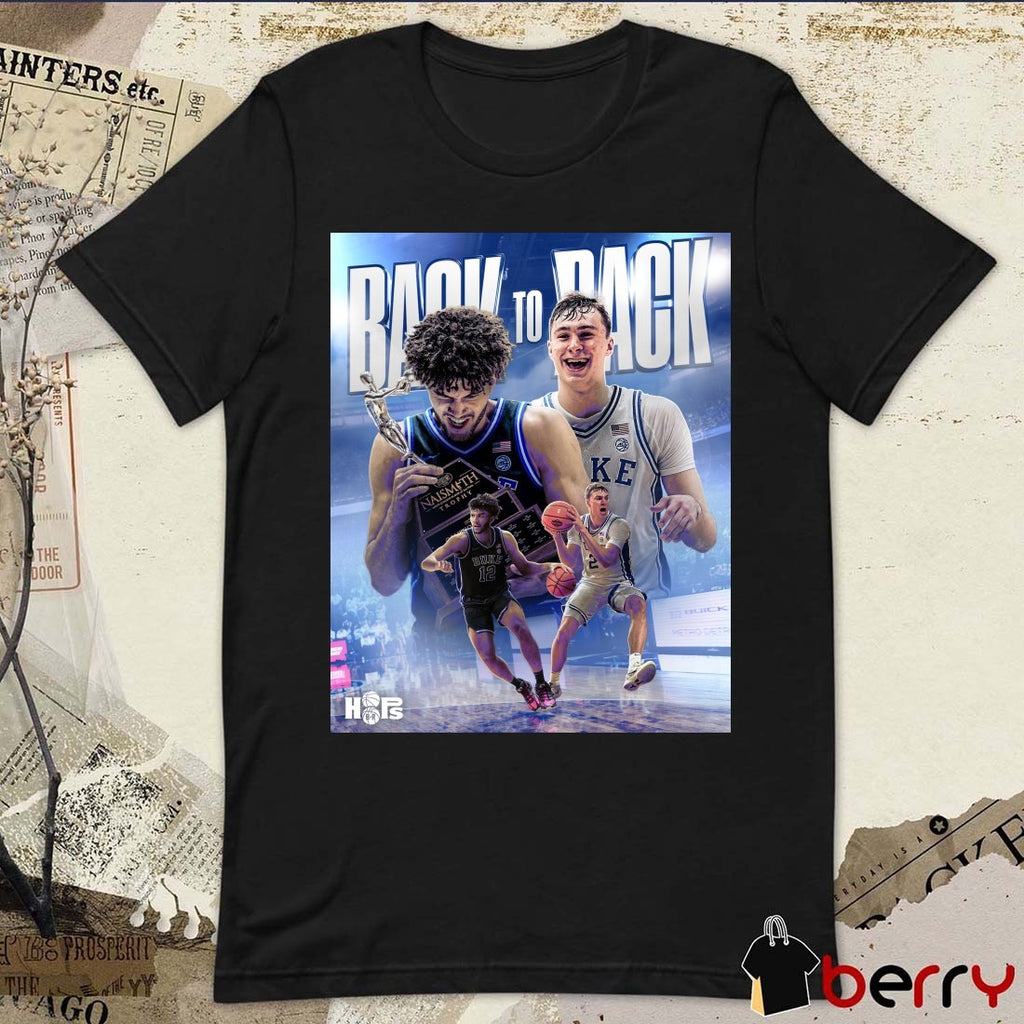 Cam Boozer Duke Back To Back 2026 Naismith Men’s College Player of the Year Poster t-shirt
