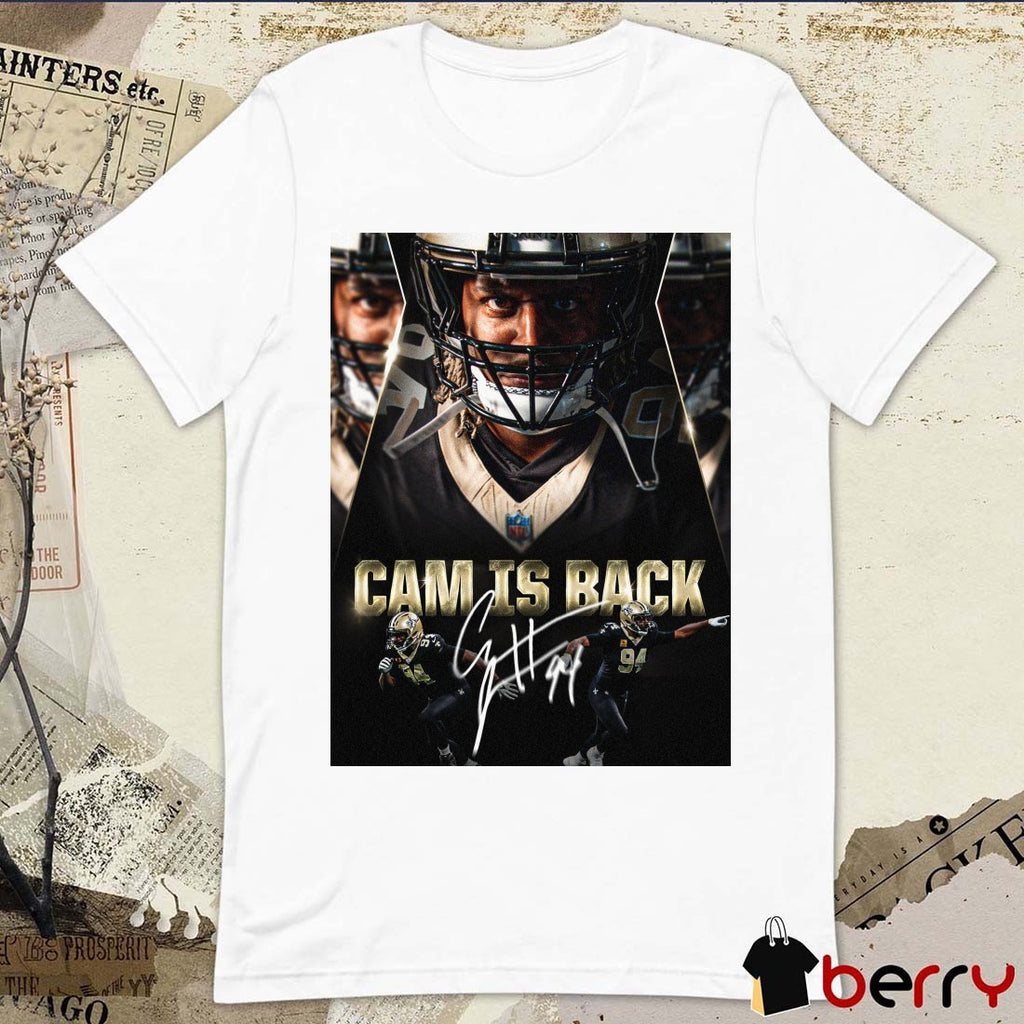 Cam Jordan New Orleans Saints Cam Is Back Signature 2026 Poster t-shirt
