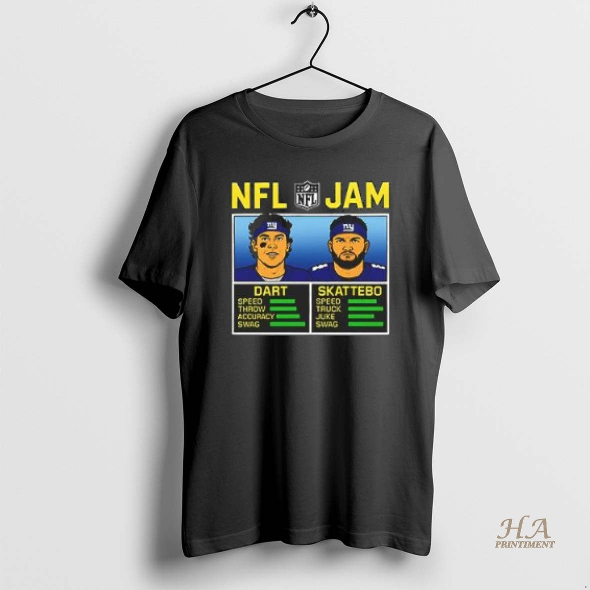 Official Cam Skattebo Jaxson Dart Nba Jam Style New York Giants T-Shirts, Hoodie, Sweatshirt | InkNestWear.com