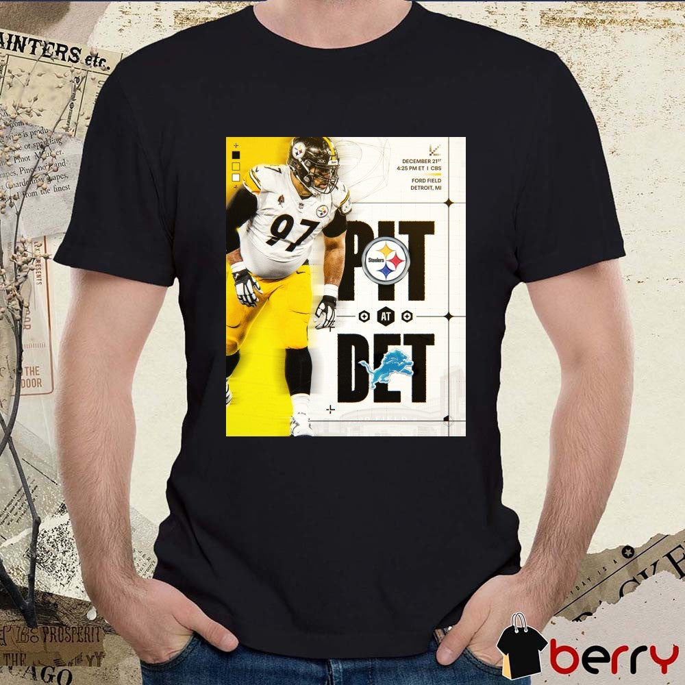 Cameron Heyward Pittsburgh Steelers Vs Detroit Lions December 21st 2025 Ford Field, Detroit, MI Poster t-shirt