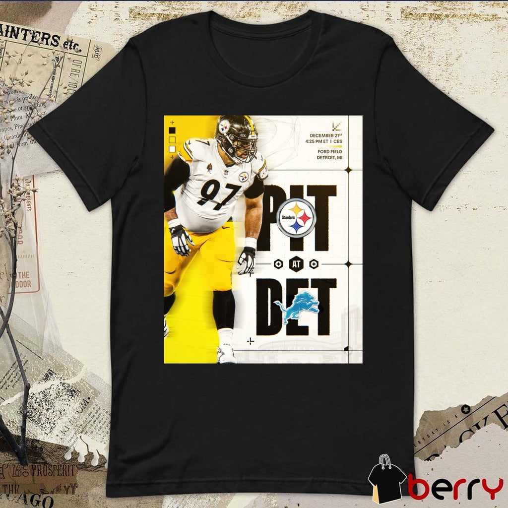 Cameron Heyward Pittsburgh Steelers Vs Detroit Lions December 21st 2025 Ford Field, Detroit, MI Poster t-shirt