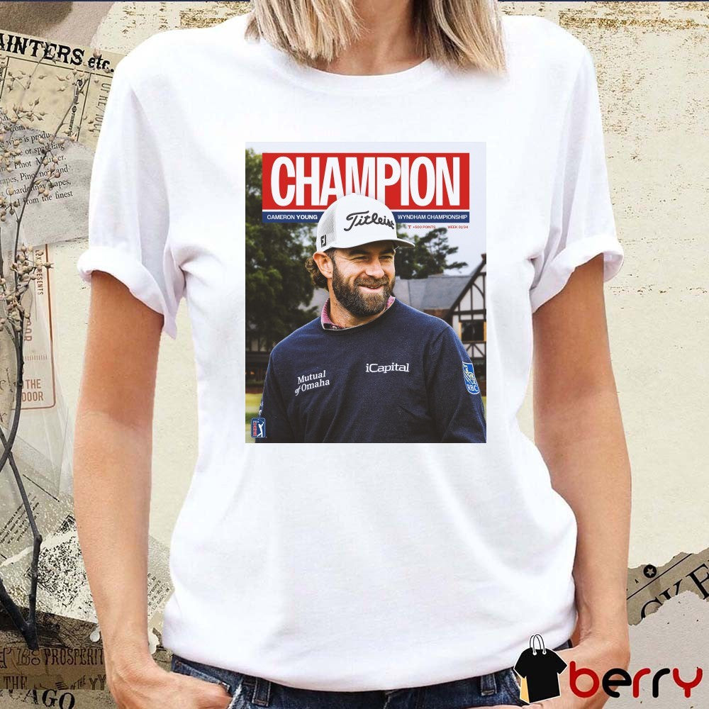 Cameron Young PGA Tour win at the 2025 Wyndham Championship Poster t-shirt