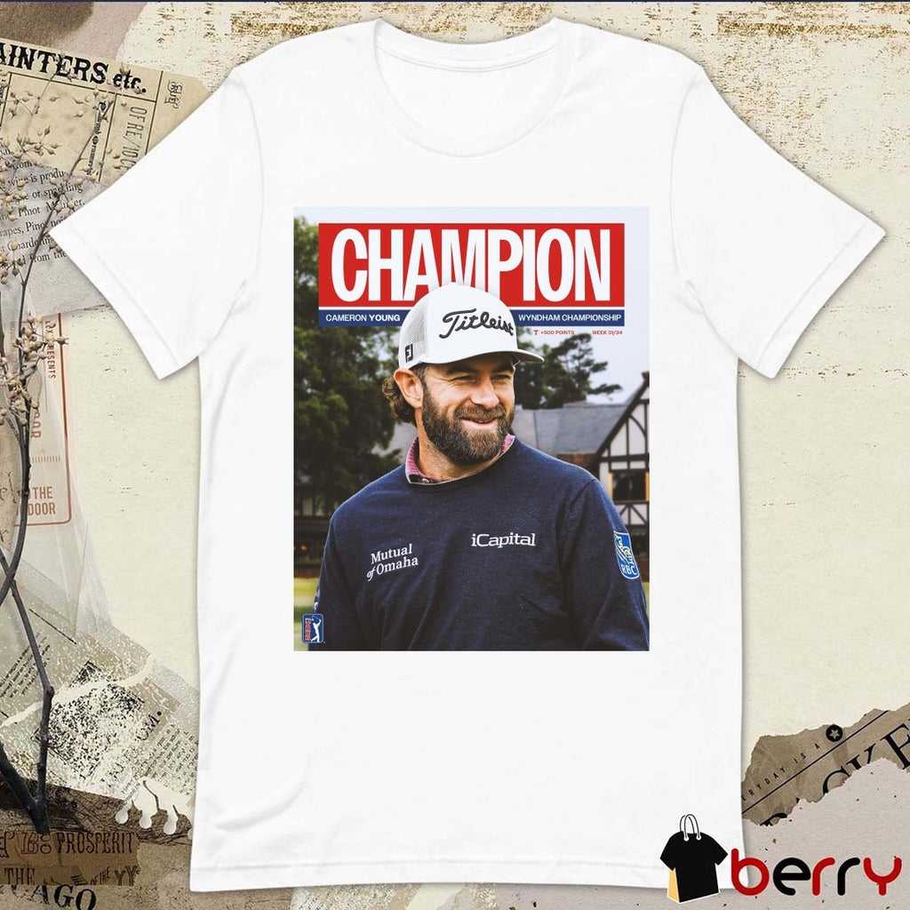 Cameron Young PGA Tour win at the 2025 Wyndham Championship Poster t-shirt