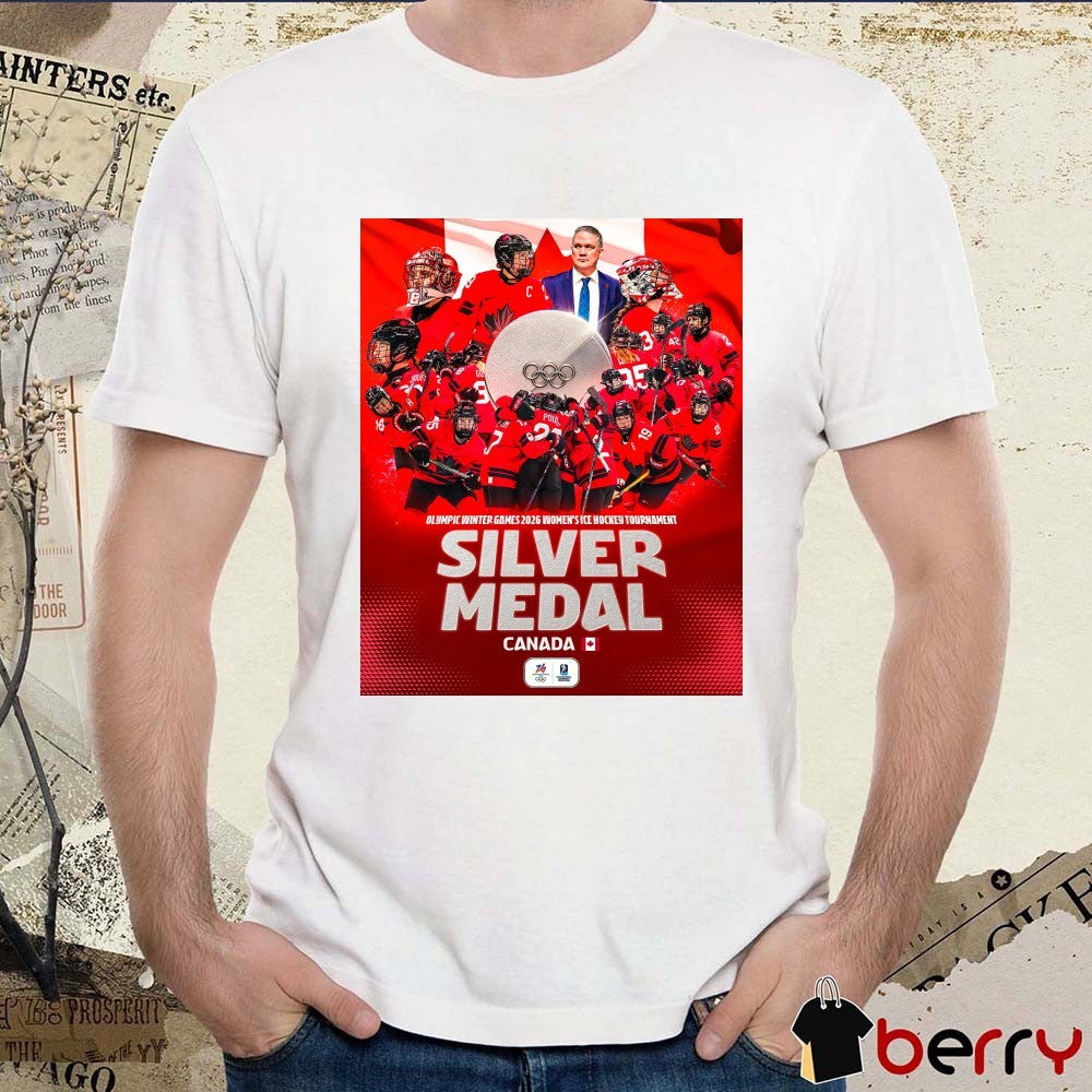 Canada Olympic Winter Games 2026 Women’s Ice Hockey Tournament Silver Medal t-shirt