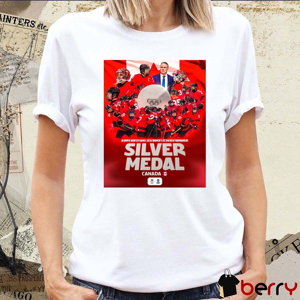 Canada Olympic Winter Games 2026 Women’s Ice Hockey Tournament Silver Medal t-shirt