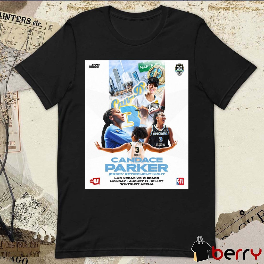 Candace Parker Jersey Retirement Night Las Vegas Aces Vs Chicago Sky August 25, 2025 Poster t-shirt