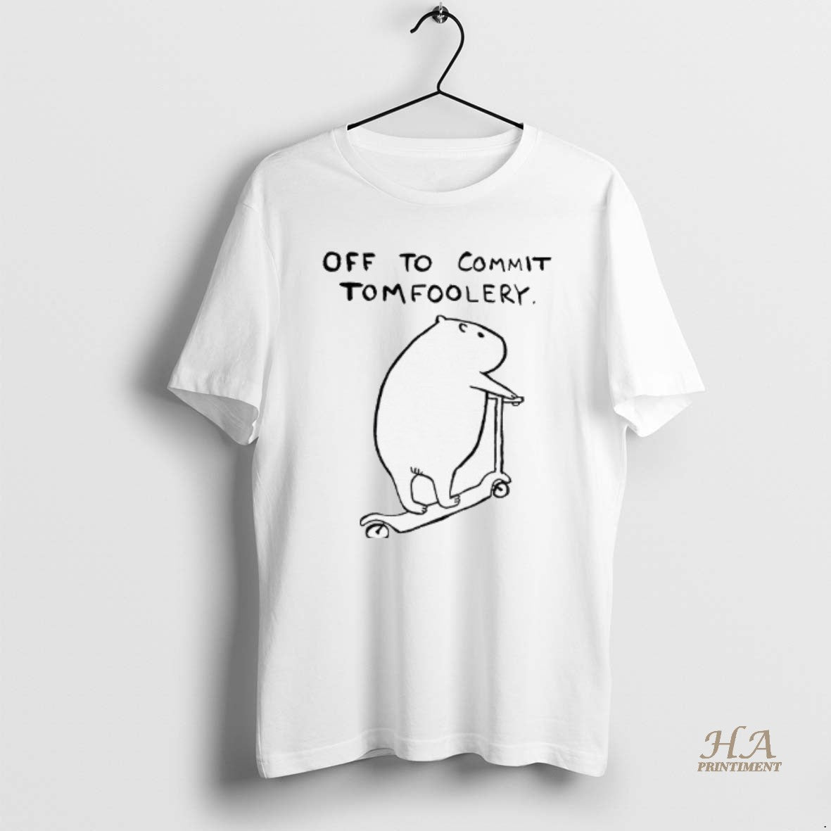 Official Capybara Is Ready To Do Something Bad Off To Commit Tomfoolery T-Shirts, Hoodie, Sweatshirt | InkNestWear.com