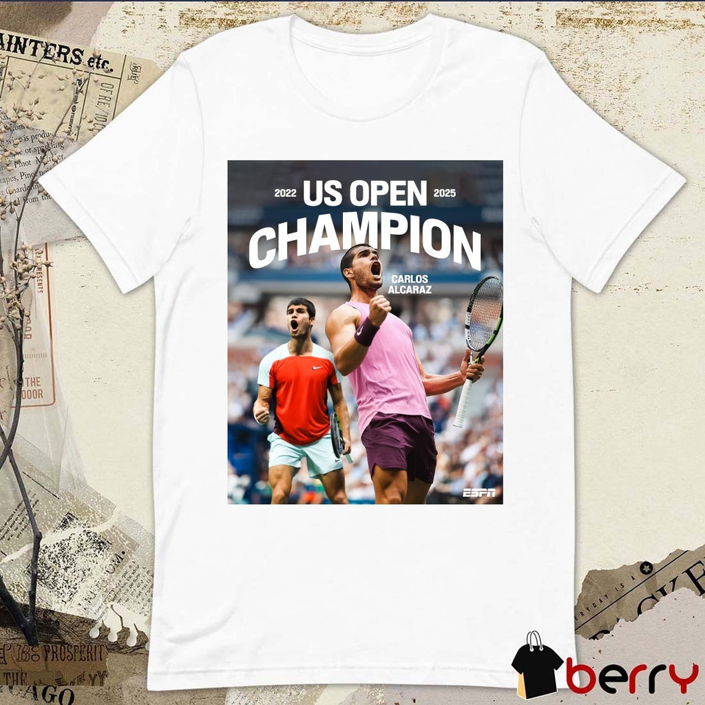 Carlos Alcaraz Dominant Tournament Us Open Champions 2022-2025 Poster t-shirt