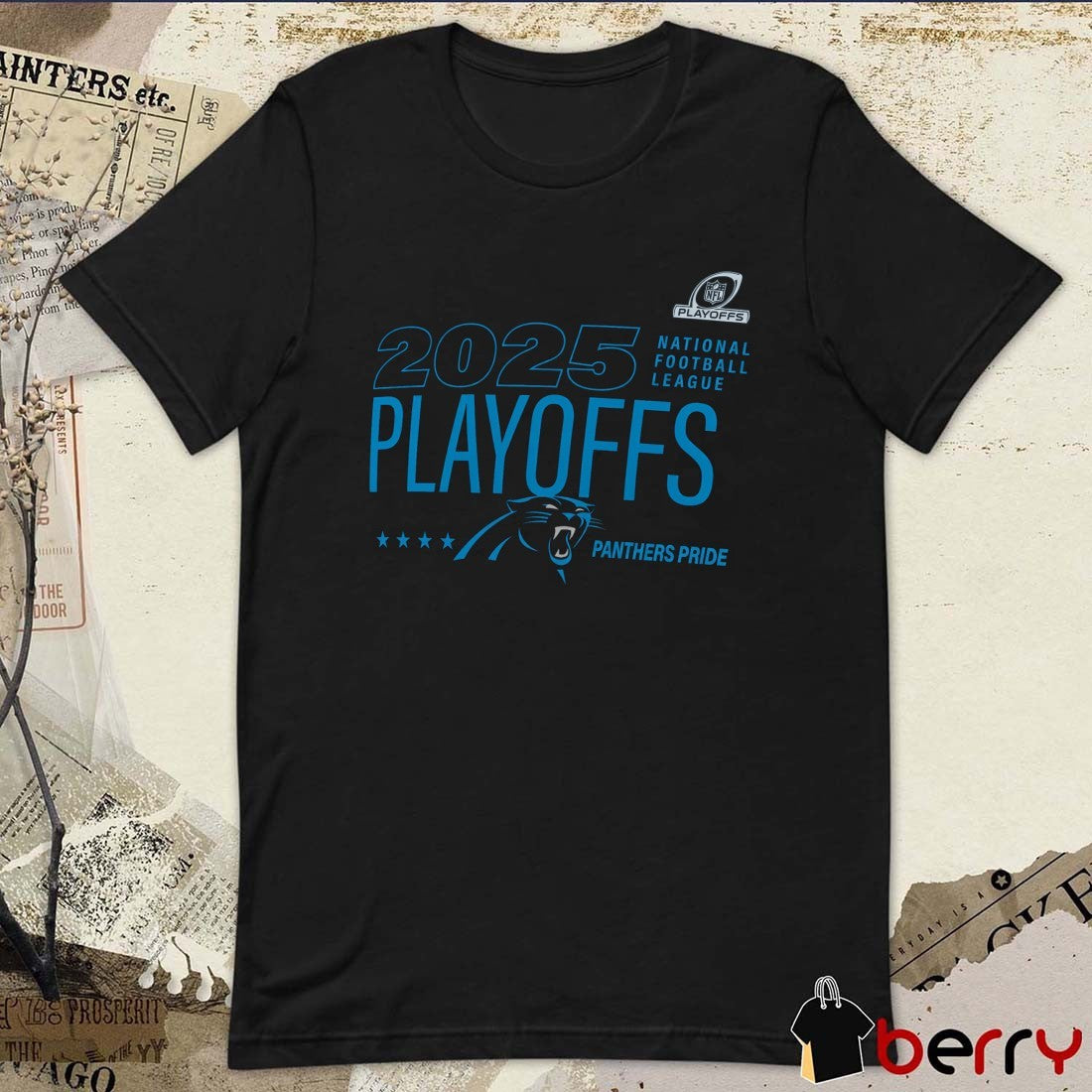 Carolina Panthers 2025 NFL Playoffs Ready Panthers Pride t-shirt
