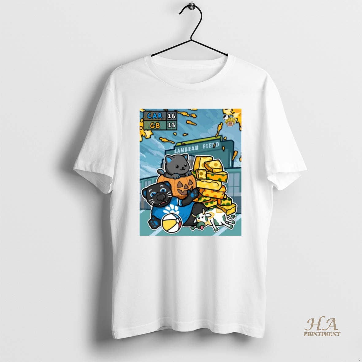Official Carolina Panthers Vs Green Bay Packers Final Score 16 13 Lambeau Field Victory Doodle T-Shirts, Hoodie, Sweatshirt
