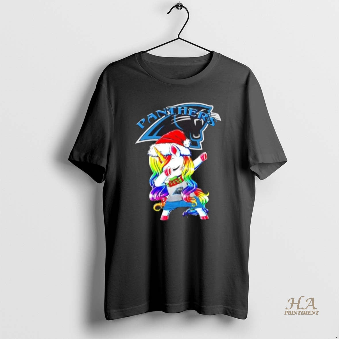 Official Carolina Panthers X Unicorn Santa Hat Dabbing Merry Christmas T-Shirts, Hoodie, Sweatshirt | InkNestWear.com