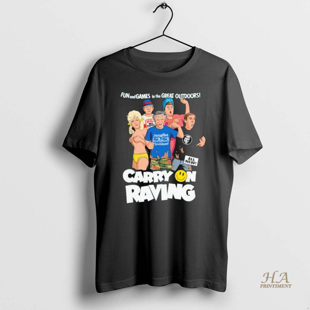 Official Carry On Raving Fun And Games In The Great Outdoors T-Shirts, Hoodie, Sweatshirt | InkNestWear.com