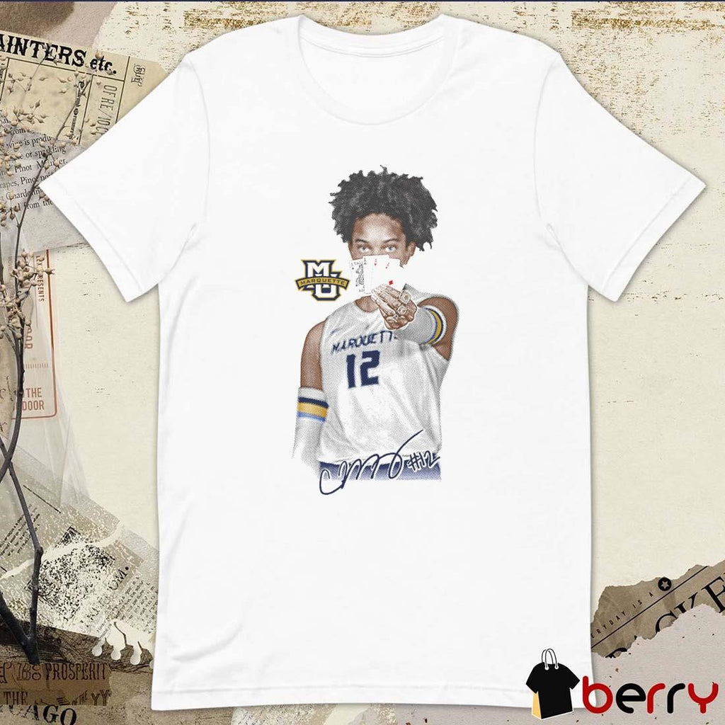 Carsen Murray Marquette Volleyball Portrait Signature t-shirt